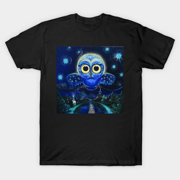 Images of Astrology: The Supermoon Owl T-Shirt by Lala Lotos